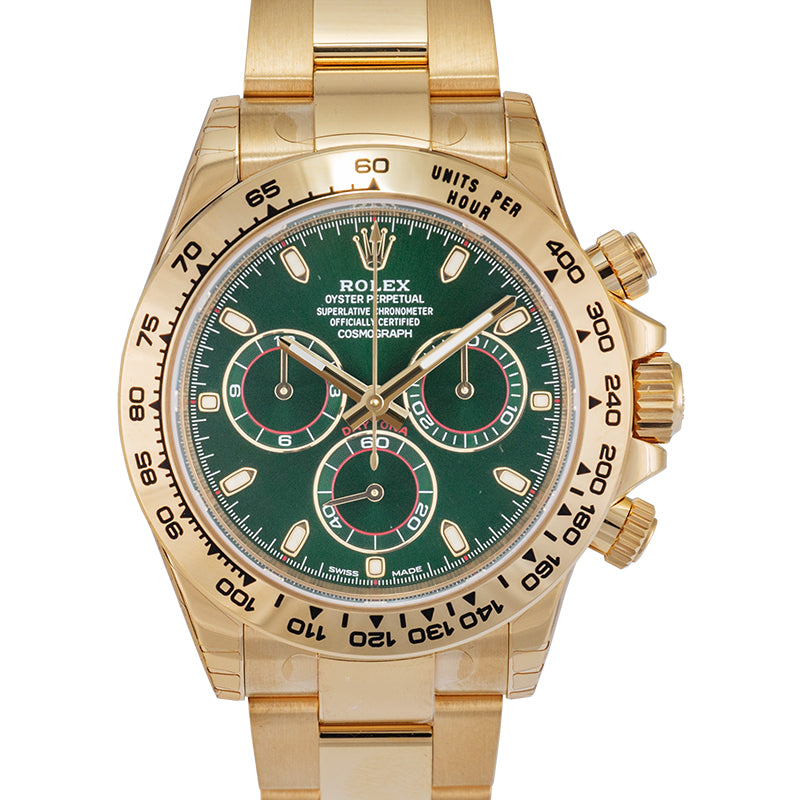 Cosmograph Daytona Green Dial 18K Yellow Gold Oyster Men's Watch 116508GRSO
