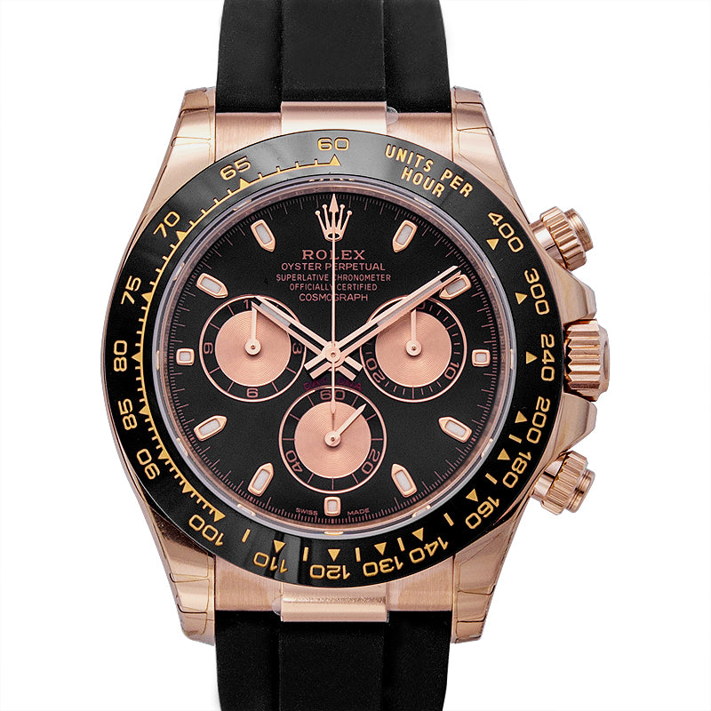 Cosmograph Daytona 18ct Everose Gold Automatic Black Dial Men's Watch