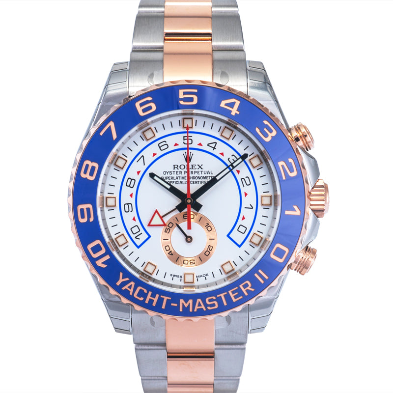 Yacht-Master II 18K Everose Gold Automatic White Dial Oyster Bracelet Men's Watch