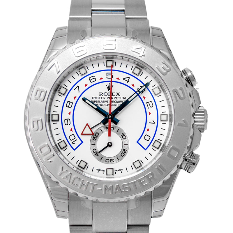 Yacht-Master II White Dial 18K White Gold Oyster Bracelet Automatic Men's Watch 116689WAO
