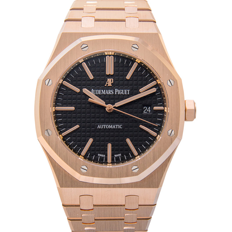 Royal Oak Black Dial Men's Watch