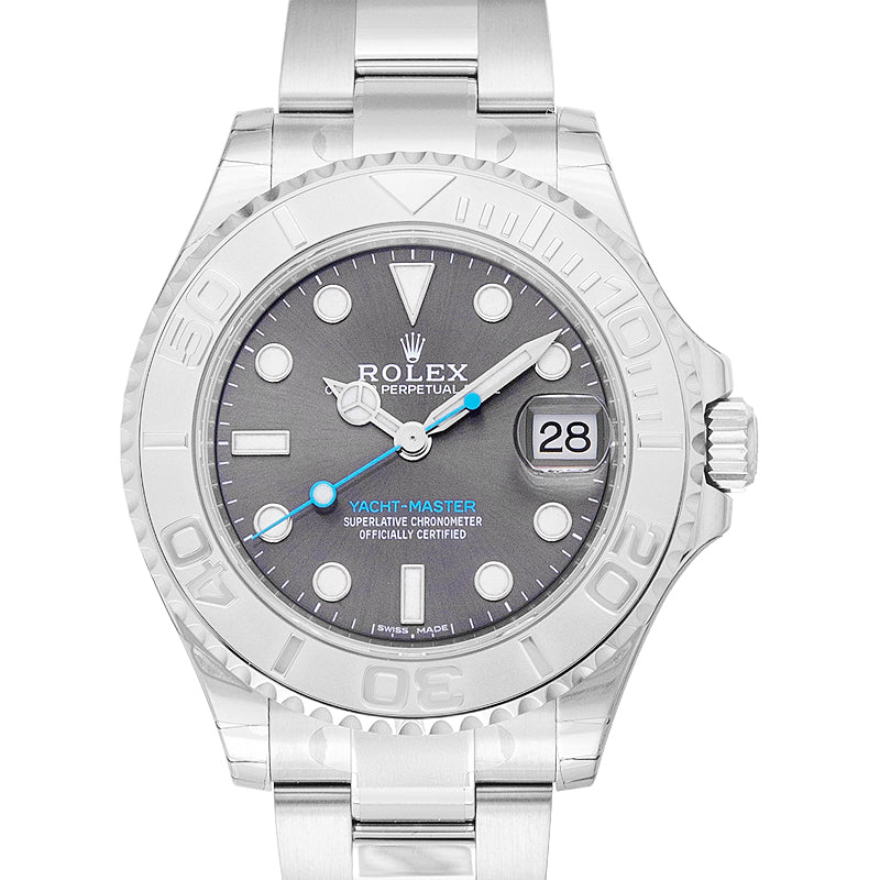 Rolex Yacht-Master Rhodium Dial Steel and Platinum Oyster Ladies Watch