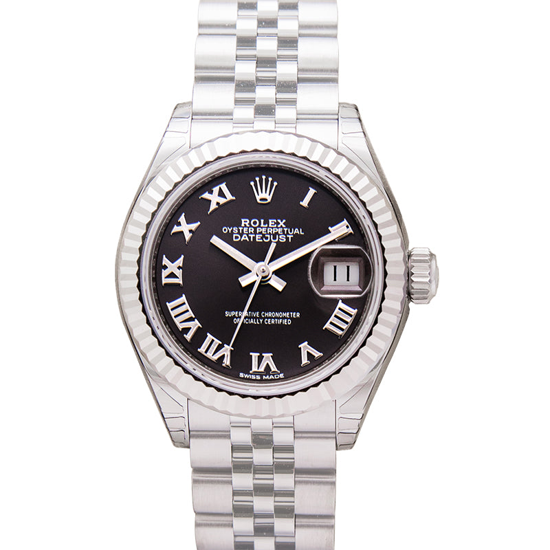 Lady Datejust Rhodium Dial Steel and 18K White Gold Watch 279174RRJ