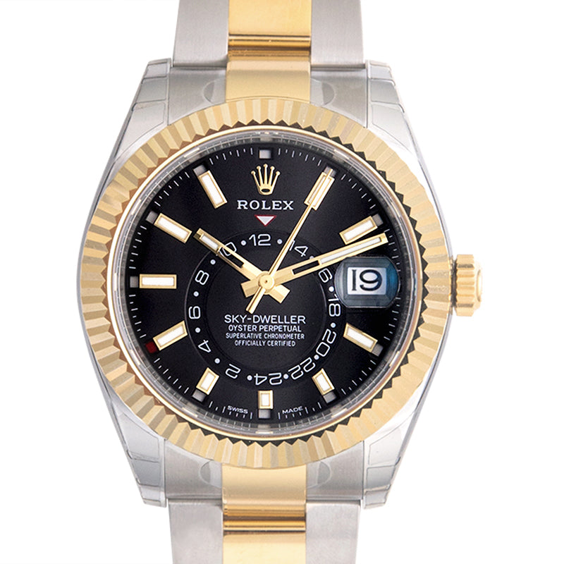 Sky-Dweller Stainless Steel / Yellow Gold / Black