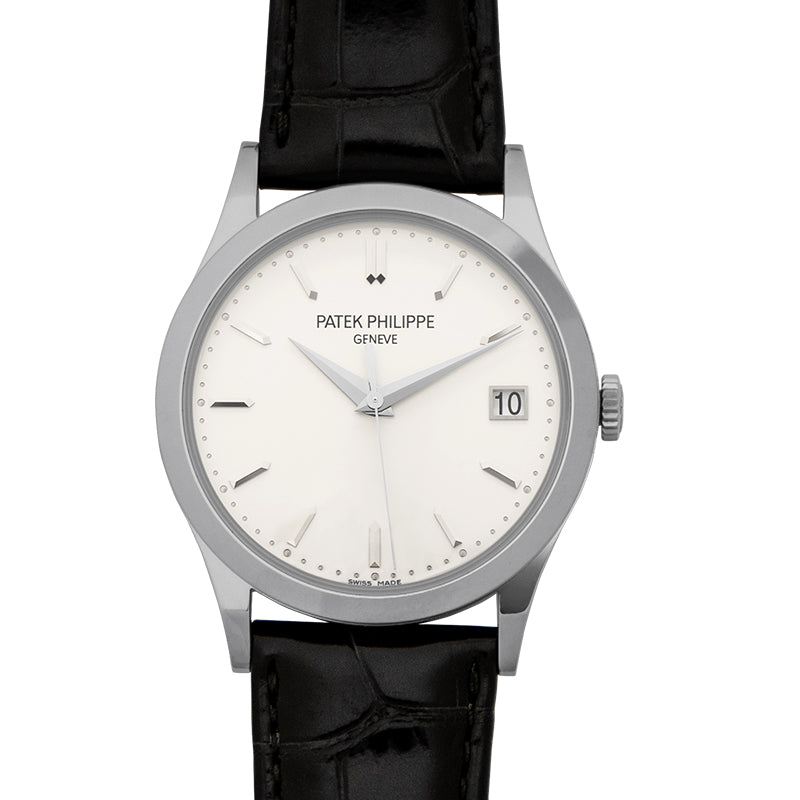 Calatrava White Dial 18K White Gold Men's Watch