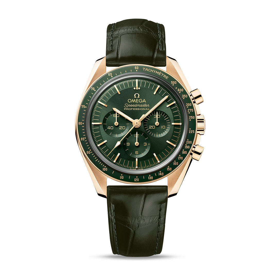 Omega Speedmaster Moonwatch Professional Chronograph Watch, 42mm Green Dial, 310.63.42.50.10.001