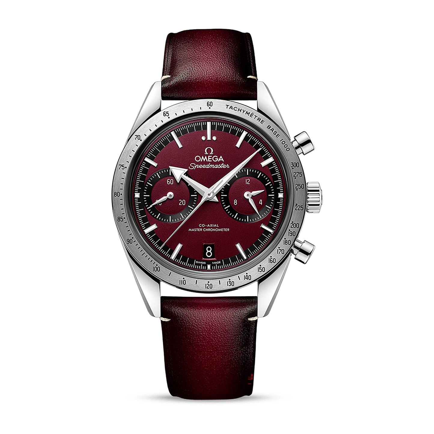 OMEGA SPEEDMASTER '57 CHRONOGRAPH WATCH, 40mm RED DIAL, 332.12.41.51.11.001