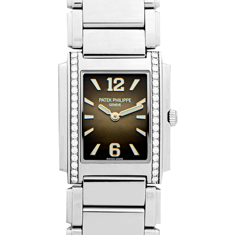 Twenty~4 Quartz Grey Dial Stainless Steel Ladies Watch