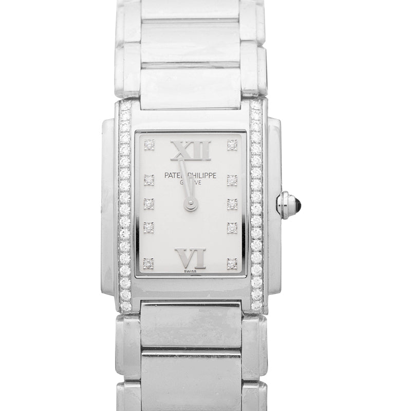 Twenty-4 Quartz White Dial Diamond Bezel Ladies Watch