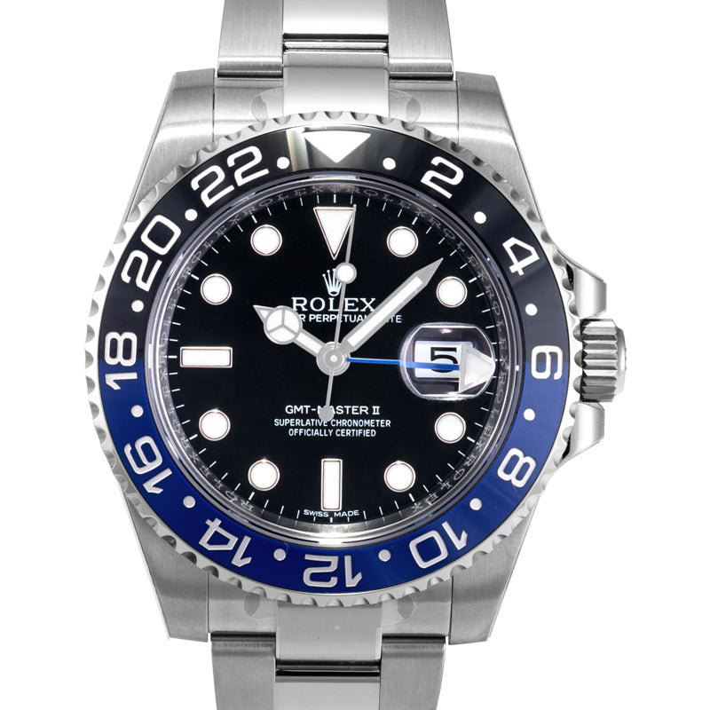 GMT Master II Stainless Steel Automatic Black Dial Men's Watch