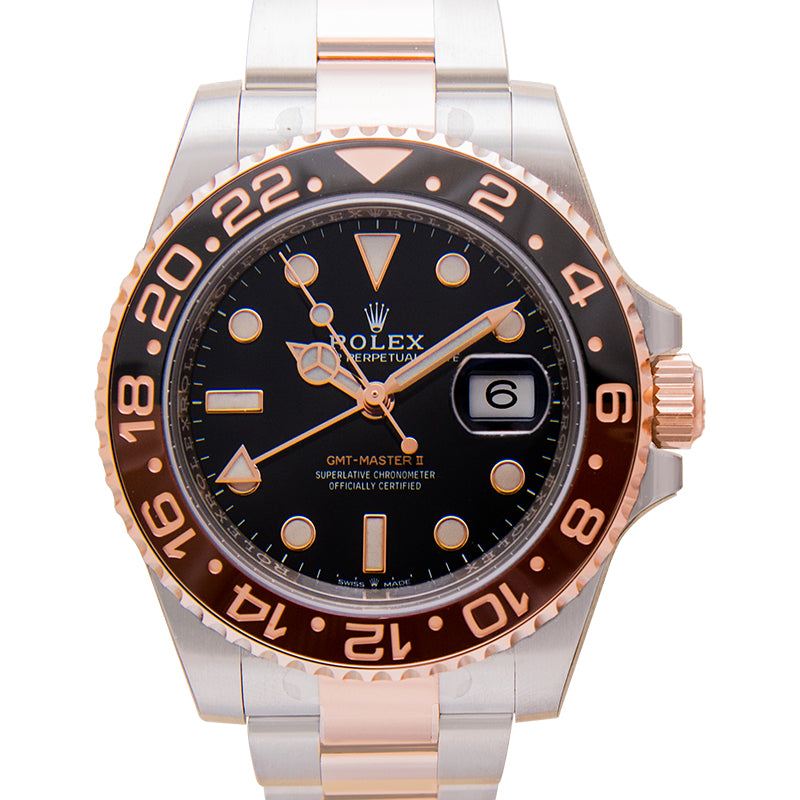 GMT Master II Black & Brown Bezel Stainless Steel Automatic Black Dial Men's Watch