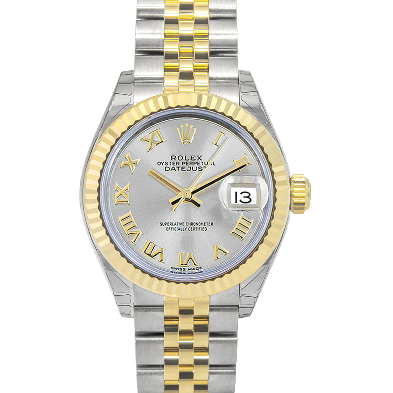Lady-Datejust 28 Sliver 18k Yellow Gold/Steel 28mm Jubilee