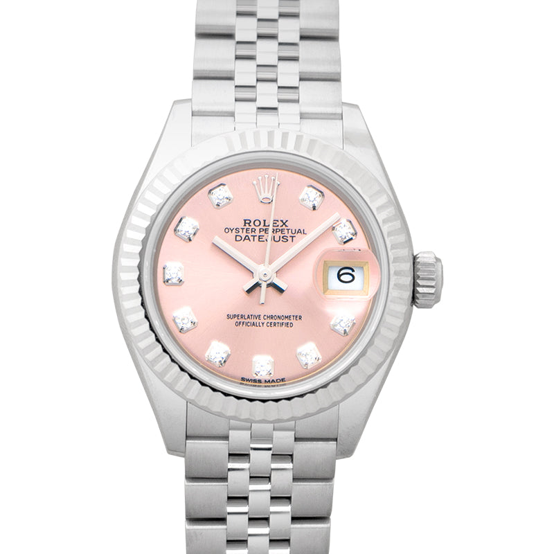 Lady Datejust Automatic Pink Dial Diamond Indexes Ladies Jubilee Watch