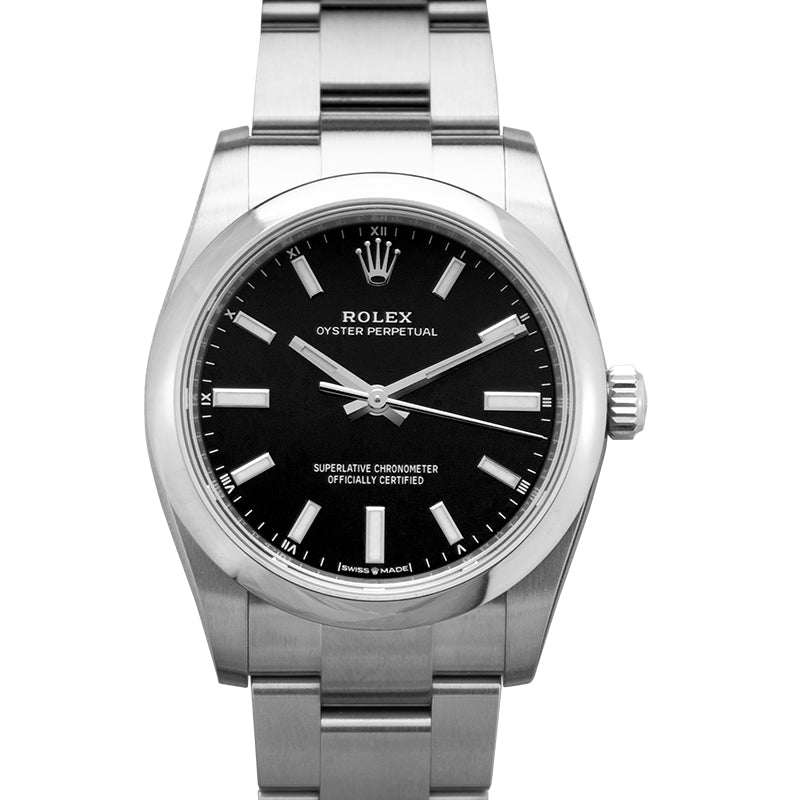 Oyster Perpetual 34mm Automatic Black Dial Ladies Watch