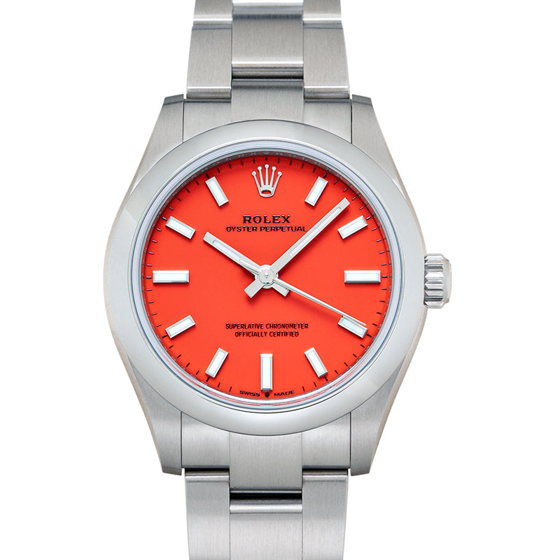 Oyster Perpetual 31 Automatic Coral Red Dial Ladies Watch