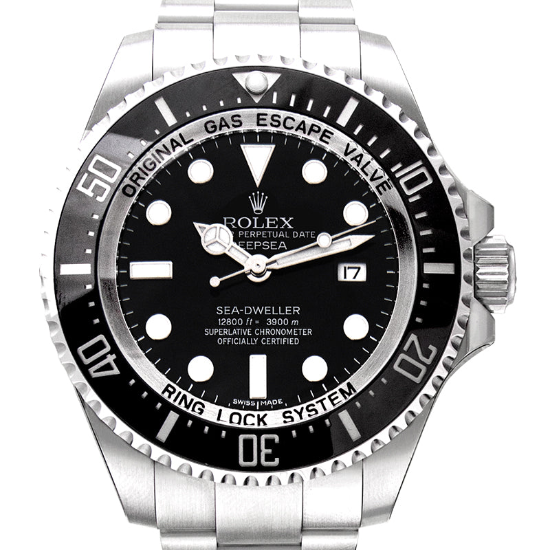 Deepsea Sea-Dweller Stainless Steel Automatic Black Dial Oyster Bracelet Men's Watch 116660 Black