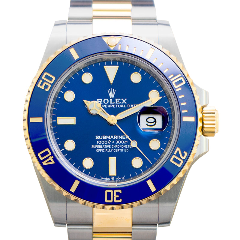 Submariner 18K Yellow Gold Automatic Blue Dial Men's Watch