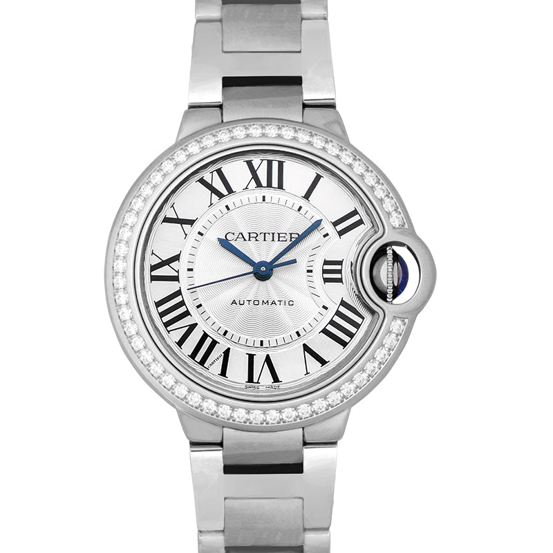 Ballon Bleu de Cartier 33mm Automatic Silver Dial Stainless Steel Ladies Watch
