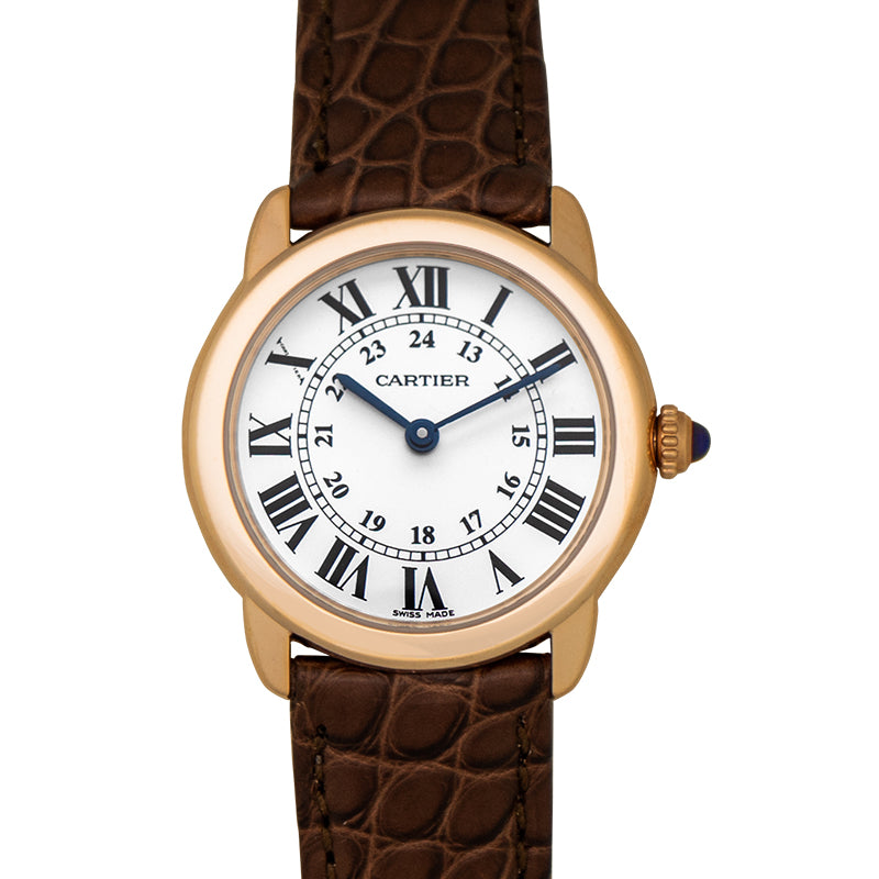 Ronde Solo de Cartier 30mm Quartz Silver Dial 18kt Pink Gold and Stainless Steel Ladies Watch