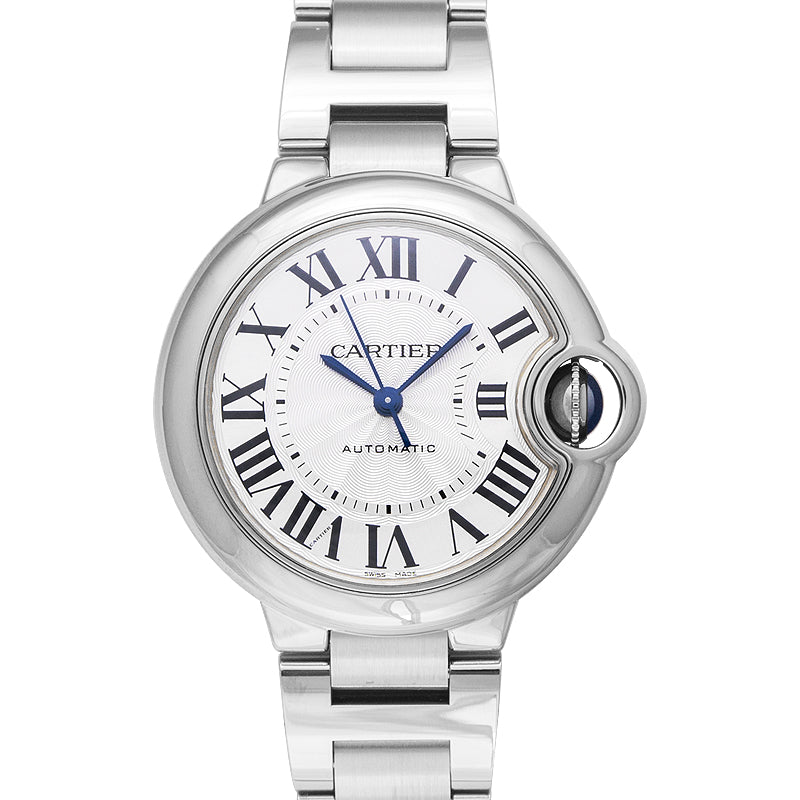 Ballon Bleu de Cartier 33mm Automatic Silver Dial Stainless Steel Ladies Watch