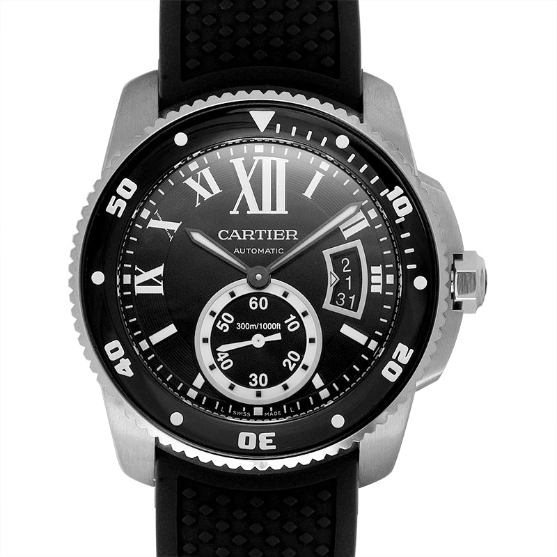 Calibre de Cartier Diver 42mm Automatic Black Dial Stainless steel Men's Watch