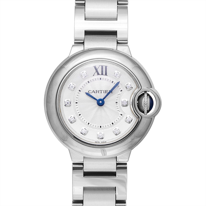 Ballon Bleu de Cartier 28mm Quartz Silver Dial Stainless Steel Ladies Watch