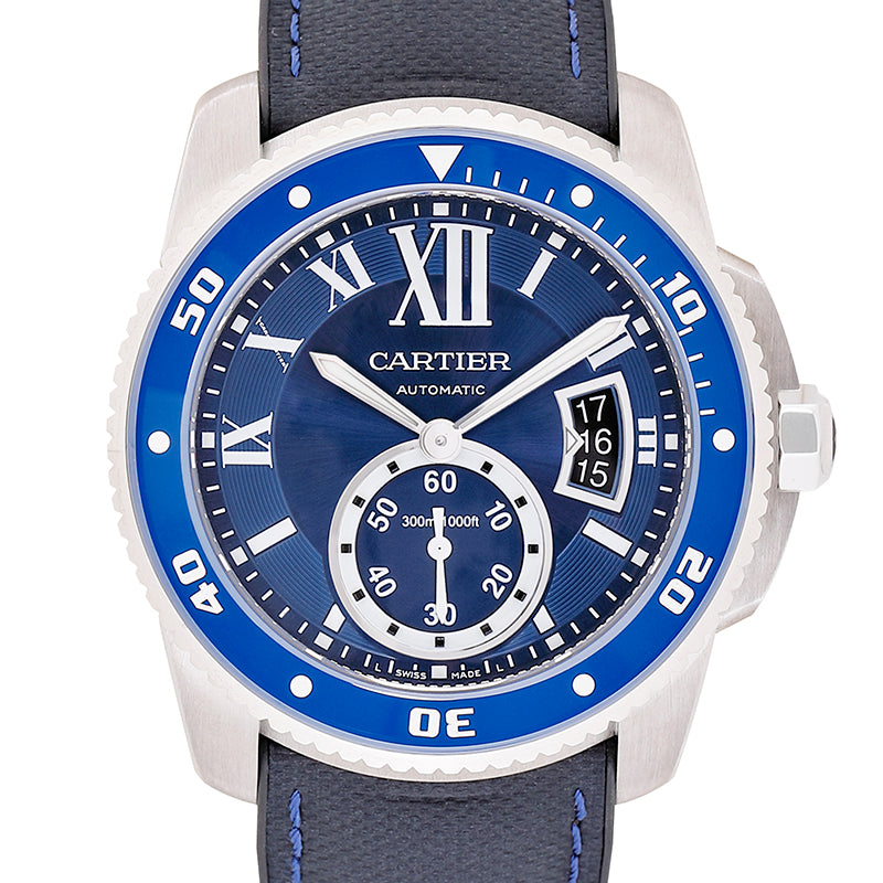 Calibre de Cartier 42mm Automatic Blue Dial Stainless steel Men's Watch