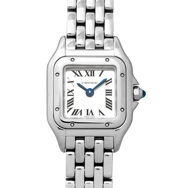 Panthere de Cartier Quartz Silver Dial Steel Case Ladies Watch