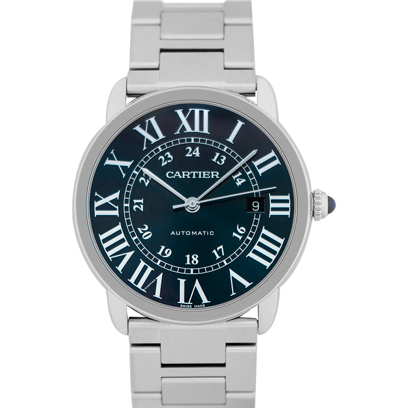 Ronde Solo de Cartier 42mm Automatic Blue Dial Stainless Steel Men's Watch