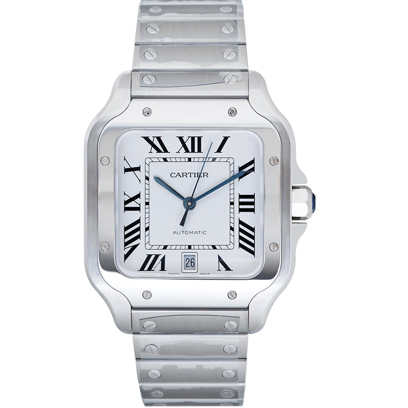 Santos de Cartier 40mm x 40mm Automatic Mother of pearl Dial Stainless Steel Men's Watch