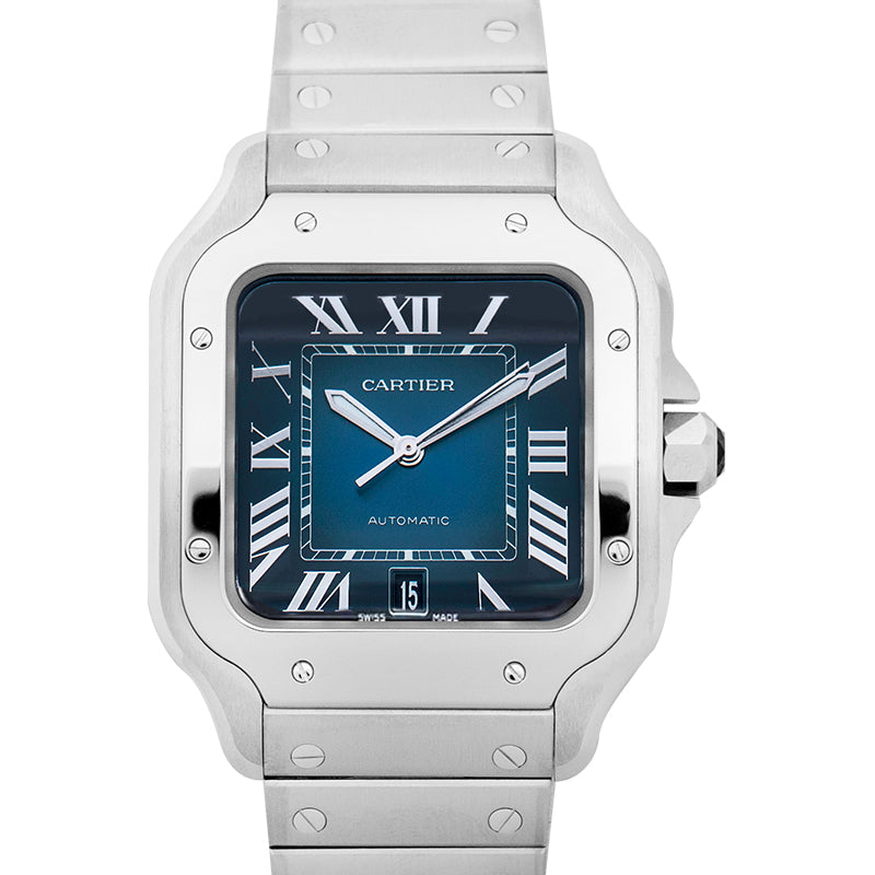 Santos de Cartier 40mm Automatic Blue Dial Steel case Men's Watch