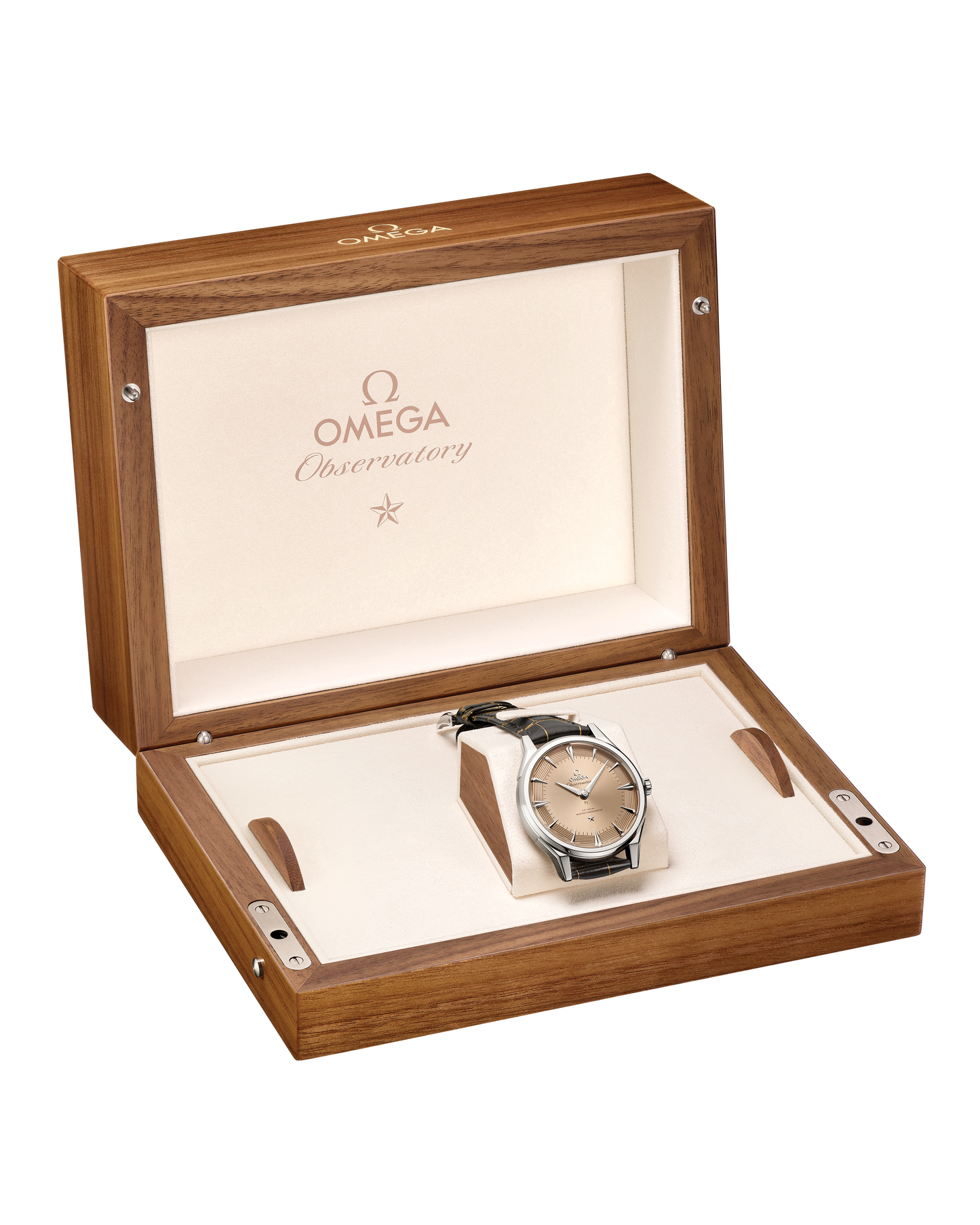 Constellation Observatory 39.4 mm, platinum‑gold on alligator