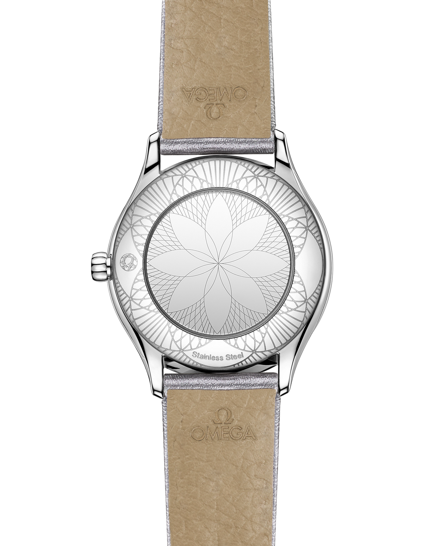De Ville Mini Trésor 26 mm, steel on leather strap