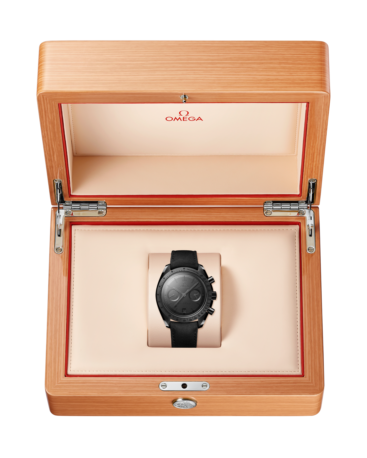 Speedmaster Dark Side of the Moon 44.25 mm, black ceramic on coated nylon fabric strap