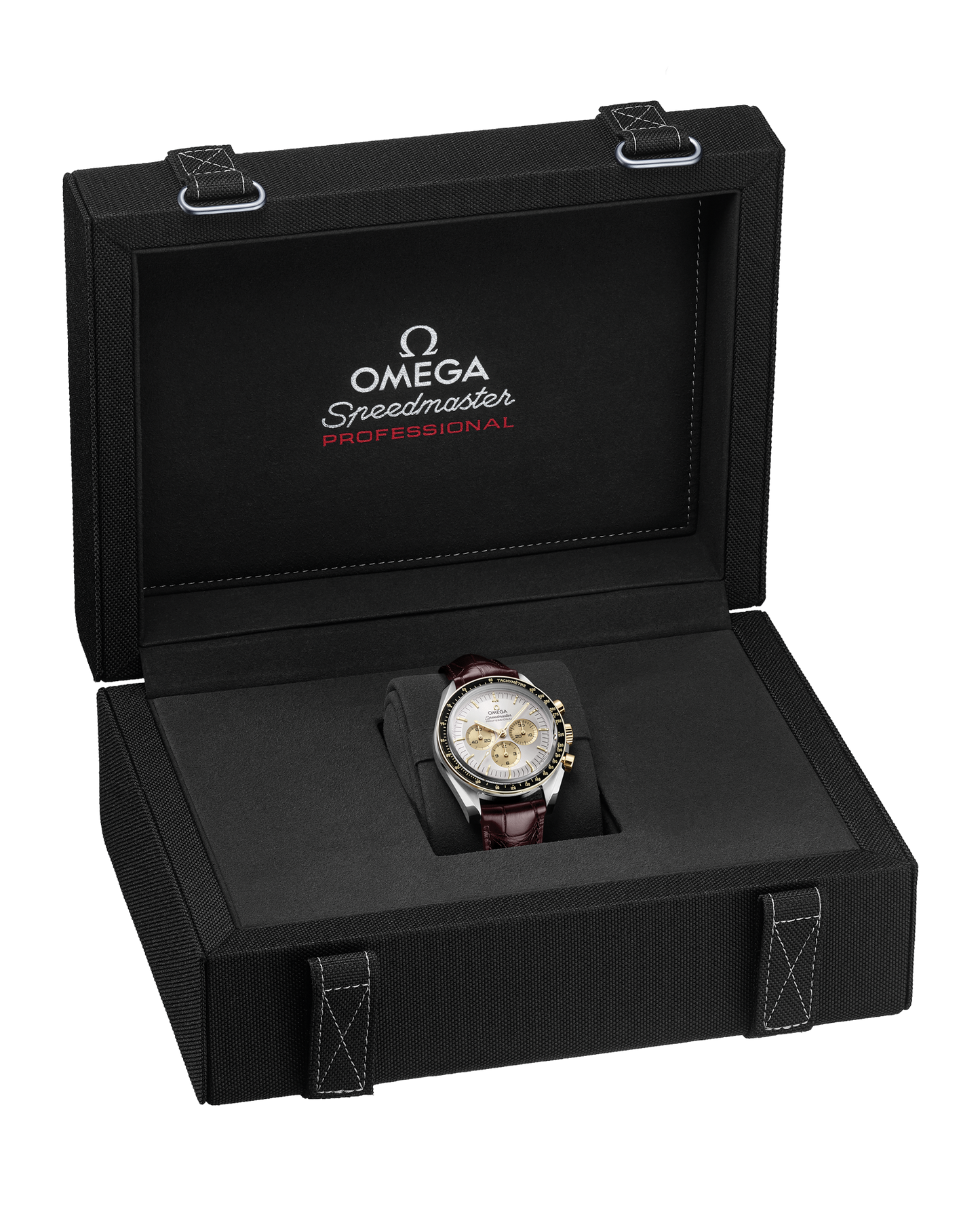 Speedmaster Moonwatch Professional 42 mm, steel ‑ Moonshine™ gold on alligator
