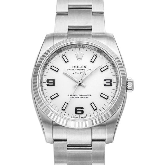 Air King White Steel 34mm