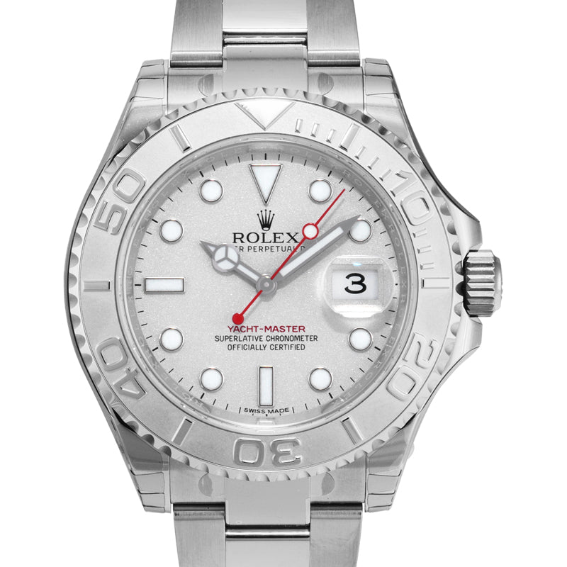 Yacht-Master 40 Platinum Dial Stainless Steel Oyster Bracelet Automatic Men's Watch