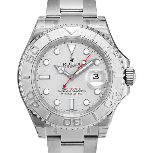Yacht-Master 40 Platinum Dial Stainless Steel Oyster Bracelet Automatic Men's Watch