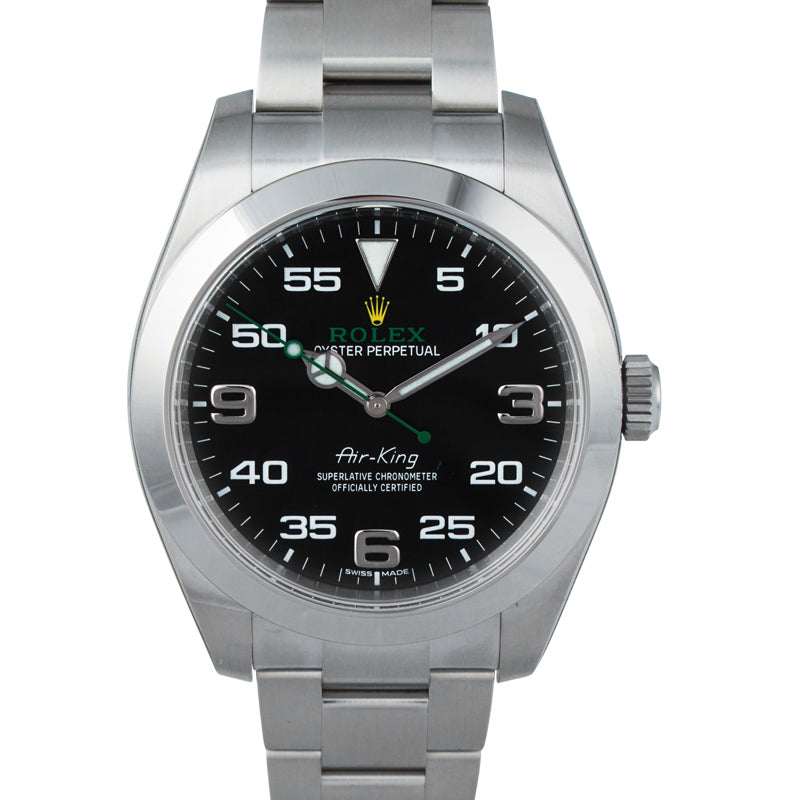 Air King Automatic Black Dial Stainless Steel Men's Watch