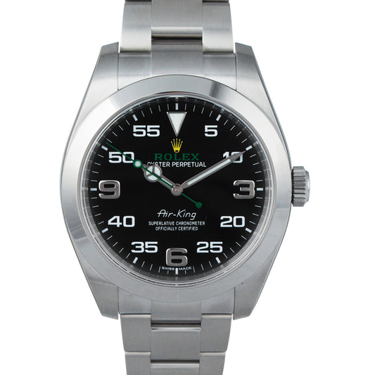Air King Automatic Black Dial Stainless Steel Men's Watch