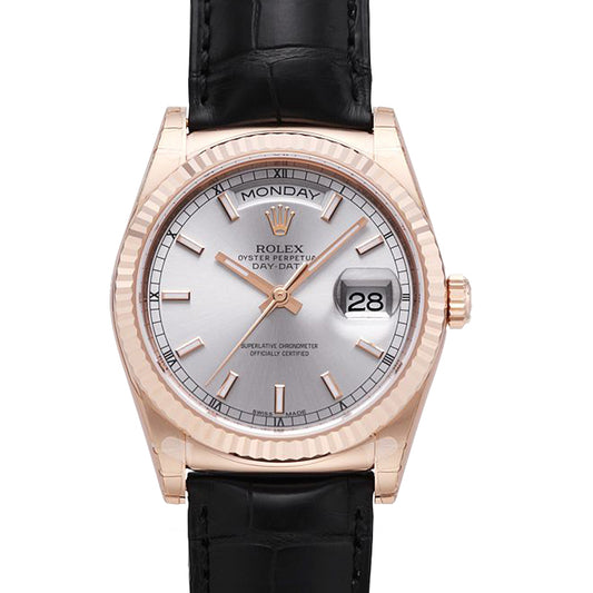Day Date Automatic Rhodium Dial Everose Gold Men's Watch