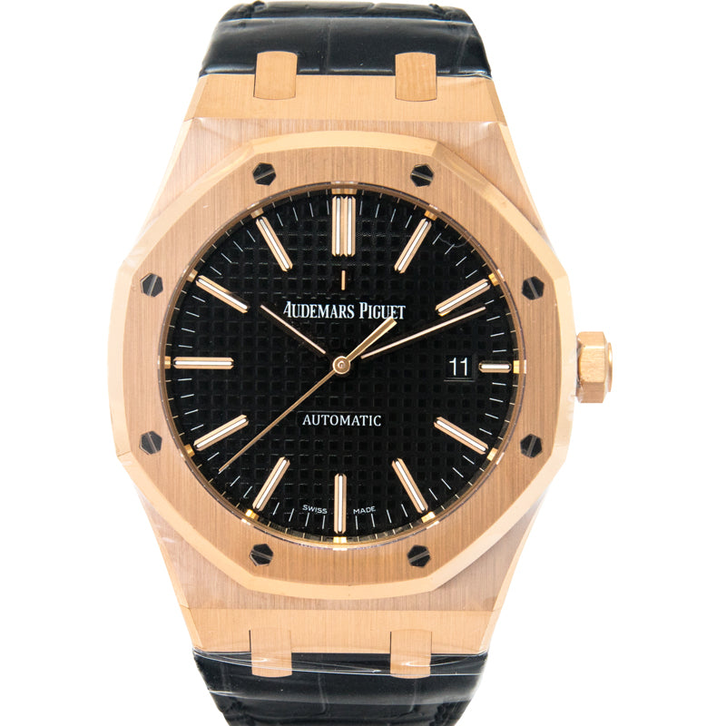 Royal Oak Black Dial Men's Watch