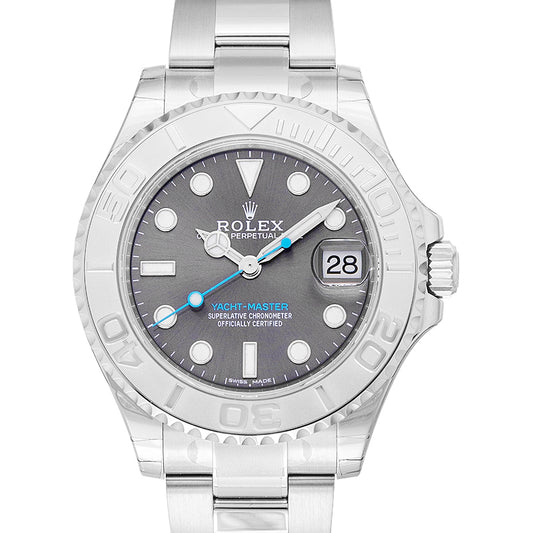 Rolex Yacht-Master Rhodium Dial Steel and Platinum Oyster Ladies Watch