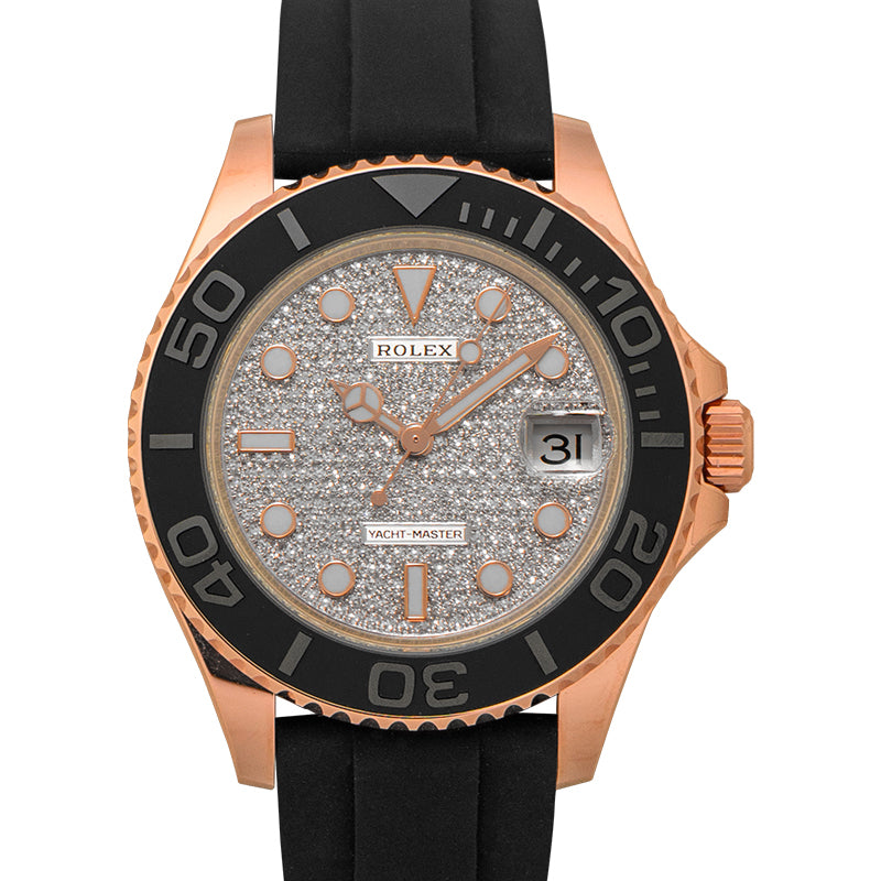 Yacht-Master 37 18ct Everose Gold Automatic Diamond Paved Dial Unisex Watch