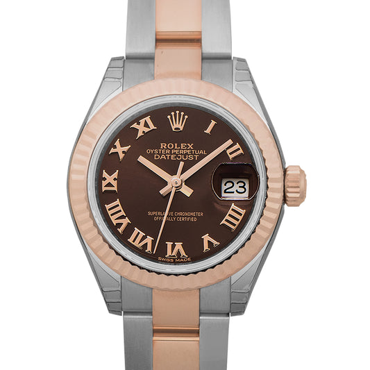Lady-Datejust Steel And 18ct Everose Gold Automatic Chocolate Dial Ladies Watch