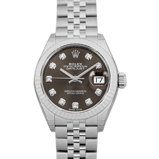 Lady-Datejust 28 Dark Grey 18k White Gold/Steel Dia 28mm