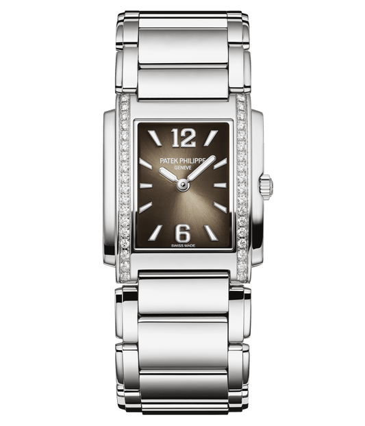 PATEK PHILIPPE TWENTY~4, GRAY SUNBURST DIAL 4910/1200A-010