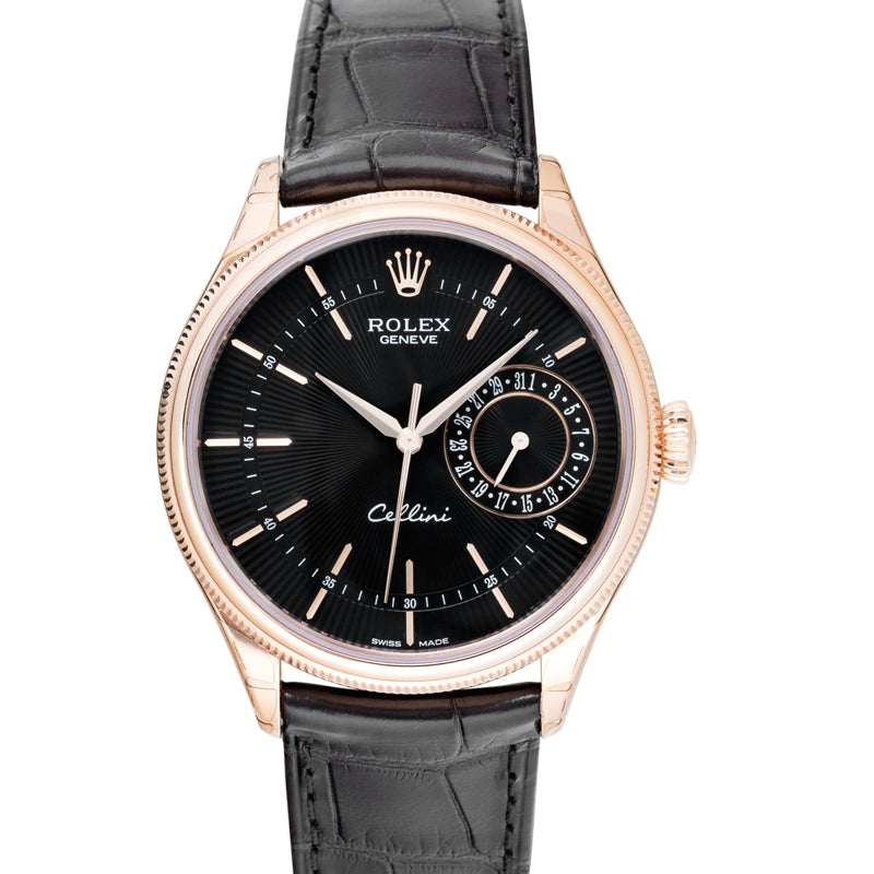 Cellini Automatic Black Dial Everose Gold Men's Watch
