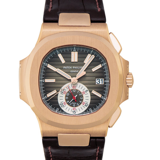 Nautilus Automatic Black Dial Rose Gold Men's Watch