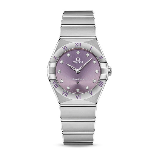 Omega Constellation Quartz Watch, 28mm Purple Dial, 131.10.28.60.60.002